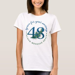 Camiseta Plumas de pavo real para cumpleaños o aniversario 