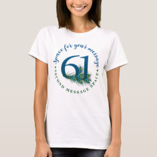 Camiseta Plumas de pavo real para cumpleaños o aniversario