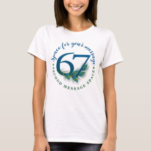 Camiseta Plumas de pavo real por 677 cumpleaños o aniversar