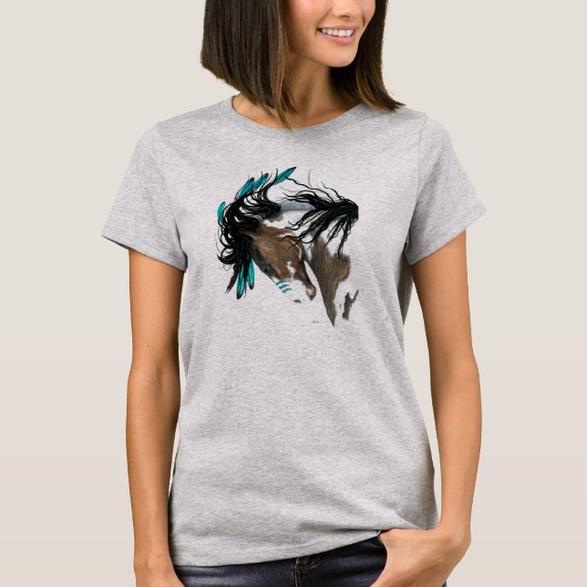 Camiseta Plumas majestuosas del Pinto por Bihrle (Anverso)