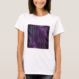 Camiseta Plumas violetas abstractas