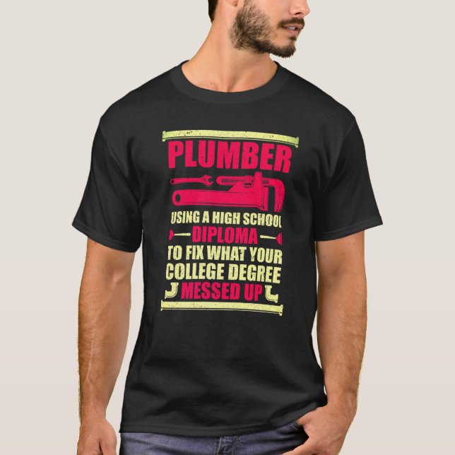Camiseta Plumba de plomo de plomo de Wrenches College (Anverso)