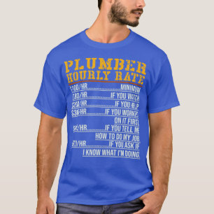 Camiseta Plumba divertida de velocidad horaria para hombres