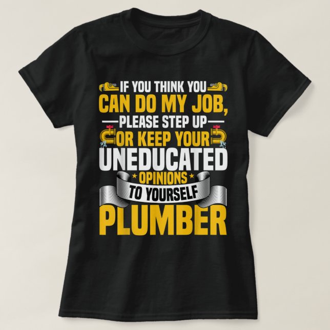 Camiseta Plumber - Citas divertidas de plomo para estiércol (Diseño del anverso)