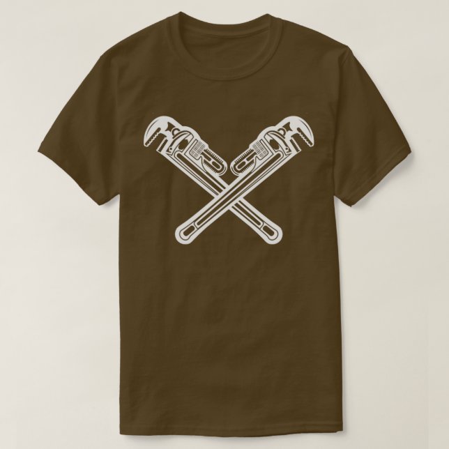 Camiseta Plumber Crossed Wrenches (Diseño del anverso)