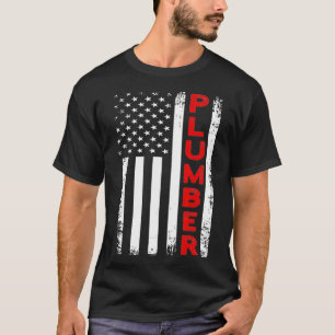 Camiseta Plumber USA Flag American Plumber 4 De Julio