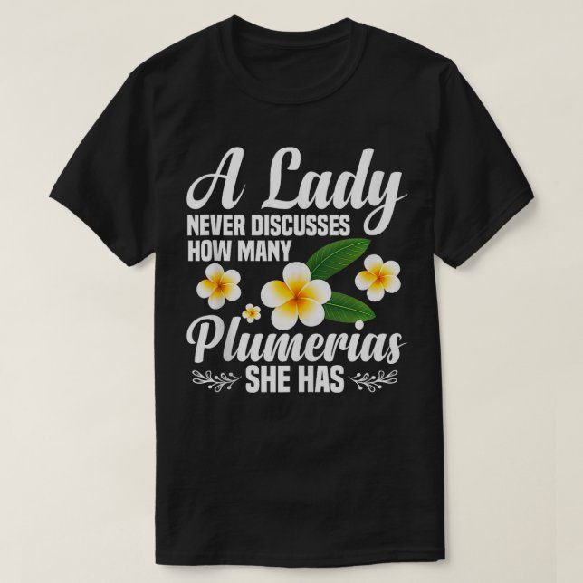 Camiseta Plumeria Entusiast Plumeria Semillas Plantas Live  (Diseño del anverso)