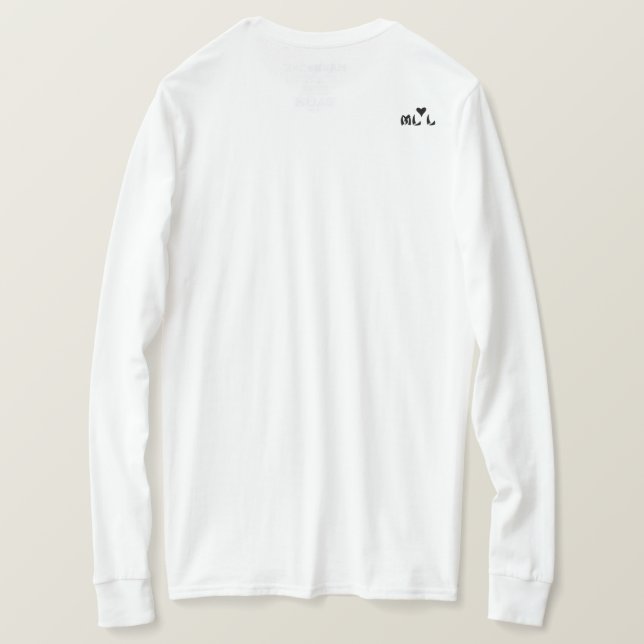 Camiseta Plumeria femenina de Hawái de larga duración (Reverso del diseño)