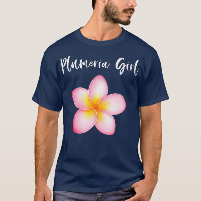 Camiseta Plumeria Girl Frangipani Hawaiian Lei Flower (Anverso)