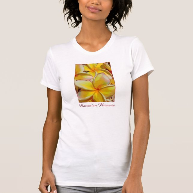Camiseta Plumeria hawaiano (Anverso)