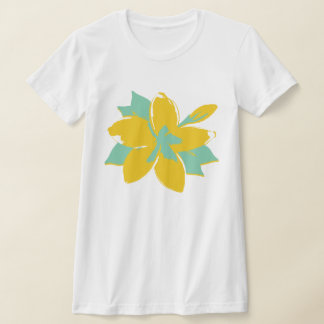 Camiseta Plumeria Tropical Brillante