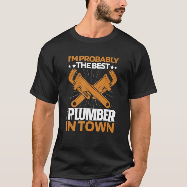 Camiseta Plumero del pipefitter de la llave de fontanería (Anverso)