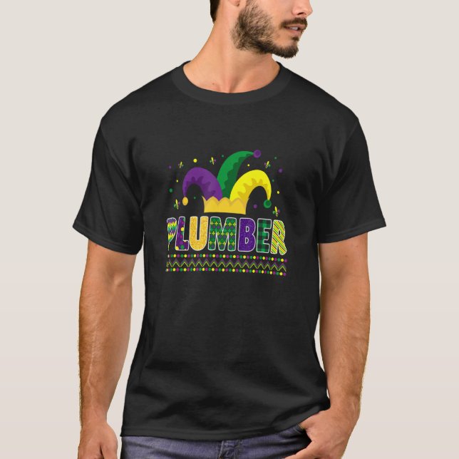Camiseta Plumero divertido Mardigras Cute Plumber (Anverso)