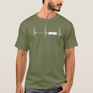 Camiseta Plumín Pipefitter Heartbeat EKG Pulso Plumbar
