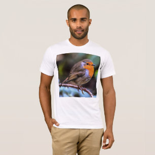 Camiseta Plump Robin Colgado En Una Rama De Arte De Vida Si