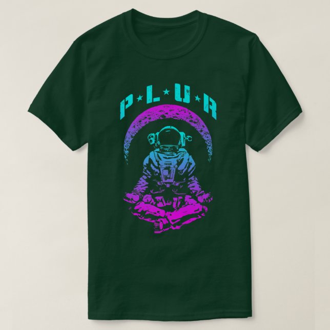 Camiseta PLUR Paz Amor Unidad Respeto Techno Rave EDM Astr (Diseño del anverso)
