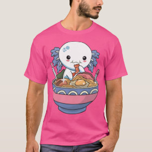 Camiseta Plush Axolotl Ramen Shirt Kawaii Cosas Japonesas R