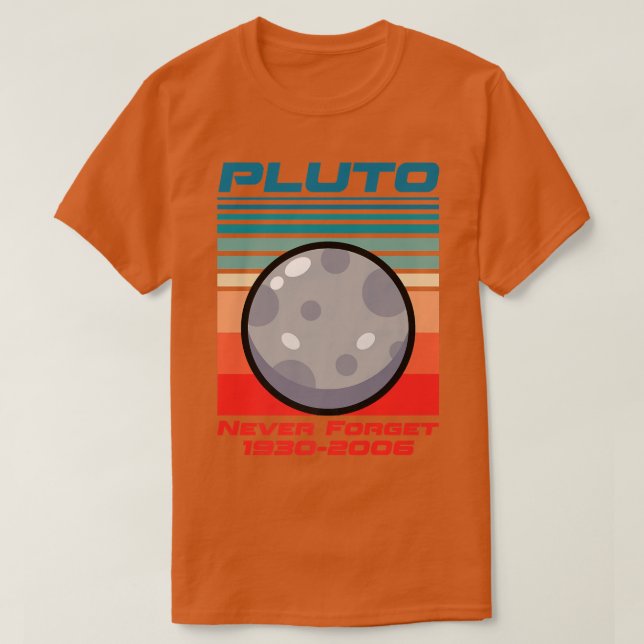 Camiseta Pluto Never Forget 1930-2006 (Diseño del anverso)