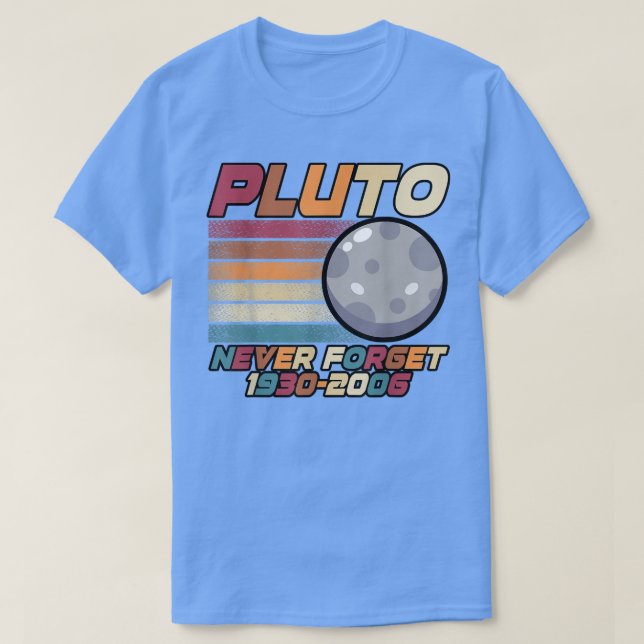 Camiseta Pluto Never Forget 1930-2006 (Diseño del anverso)