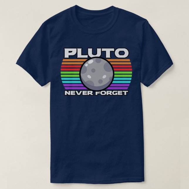 Camiseta Pluto Never Forget 1930-2006 (Diseño del anverso)