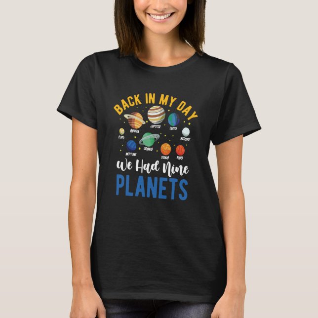 Camiseta Pluto Nine Planets Astronomy Telescope Cosmology (Anverso)