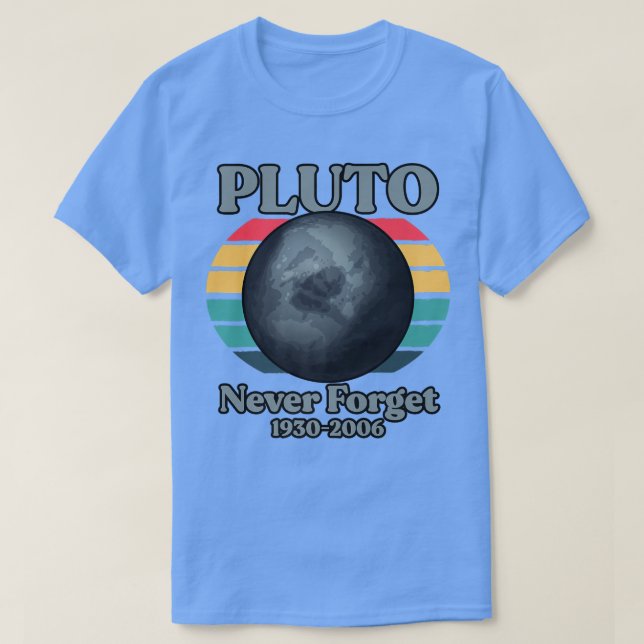 Camiseta Pluto nunca olvida 1930-2006  (Diseño del anverso)