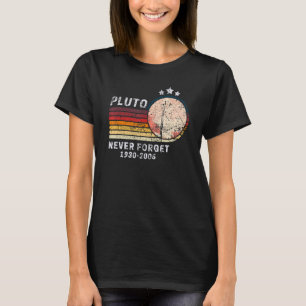 Camiseta Pluto nunca olvida la ciencia espacial vintage 193
