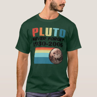 Camiseta Pluto nunca olvida la ciencia retro vintage del pl