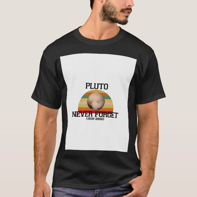 Camiseta Pluto Nunca Olvidar 1930 - 2006 Viejo Retro S (Anverso)