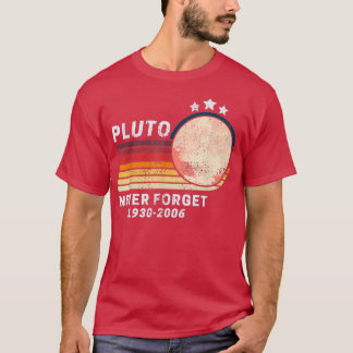 Camiseta PLUTO NUNCA OLVIDAR Espacio divertido estilo retro