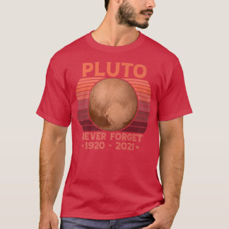 Camiseta PLUTO NUNCA OLVIDAR Espacio divertido estilo retro