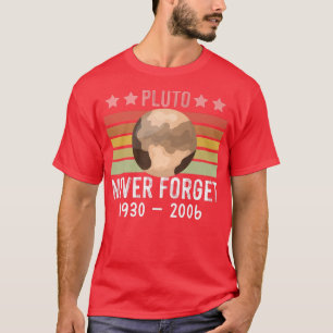 Camiseta PLUTO NUNCA OLVIDAR Espacio divertido estilo retro