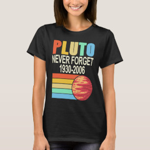 Camiseta PLUTO Nunca Olvides 1930 2006 Planeta Retro Genial