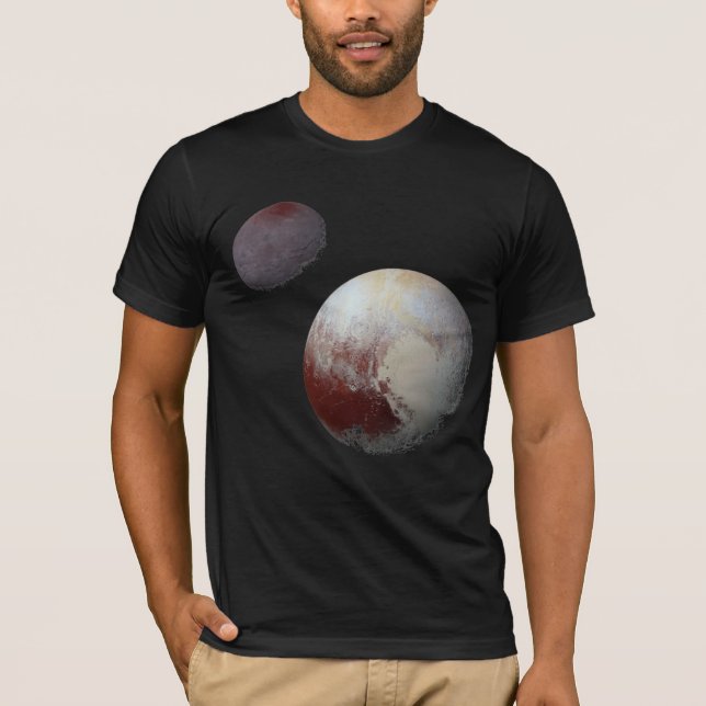 Camiseta Pluto y Barón 9 o Sistema Solar de Planeta Enano (Anverso)