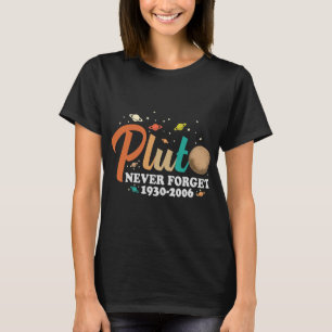 Camiseta Plutón, amante de la astronomía, nunca olvida la c
