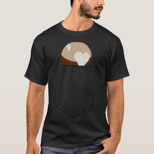 Camiseta Plutón de planetas de bolsillo (negro) (Anverso)