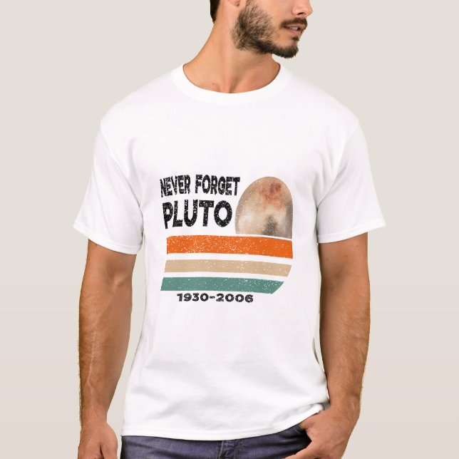 Camiseta Plutón nunca olvida el espacio astronómico (Anverso)