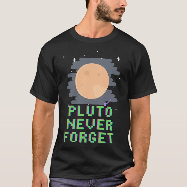 Camiseta Plutón nunca olvidar (Anverso)