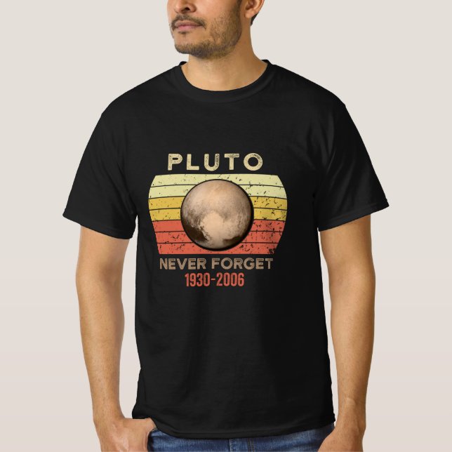 Camiseta Plutón Nunca Olvides 1930 – 2006 (Anverso)