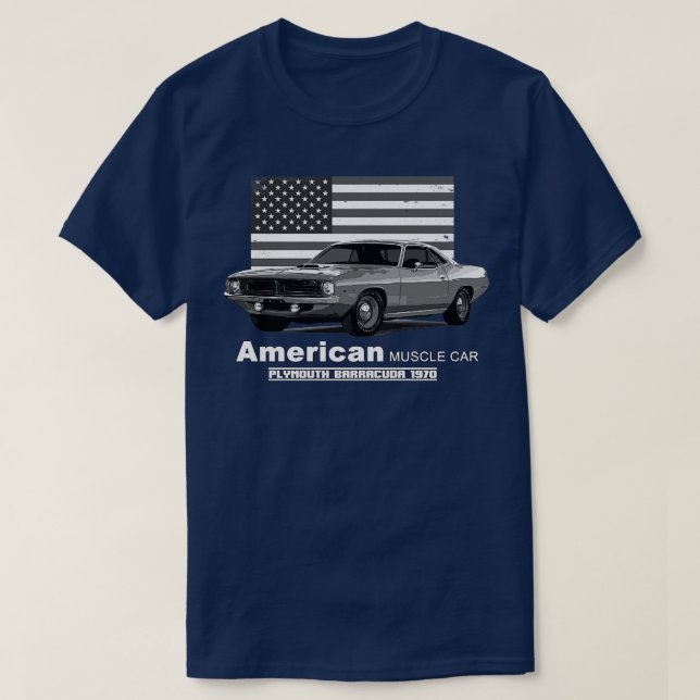 Camiseta Plymouth Barracuda American Muscle 60s 70s (Diseño del anverso)