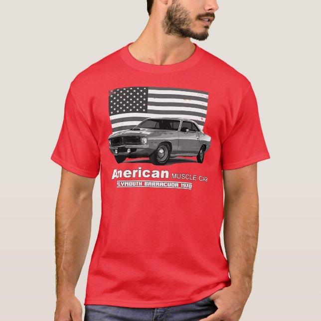 Camiseta Plymouth Barracuda American Muscle 60s 70s Old is  (Anverso)