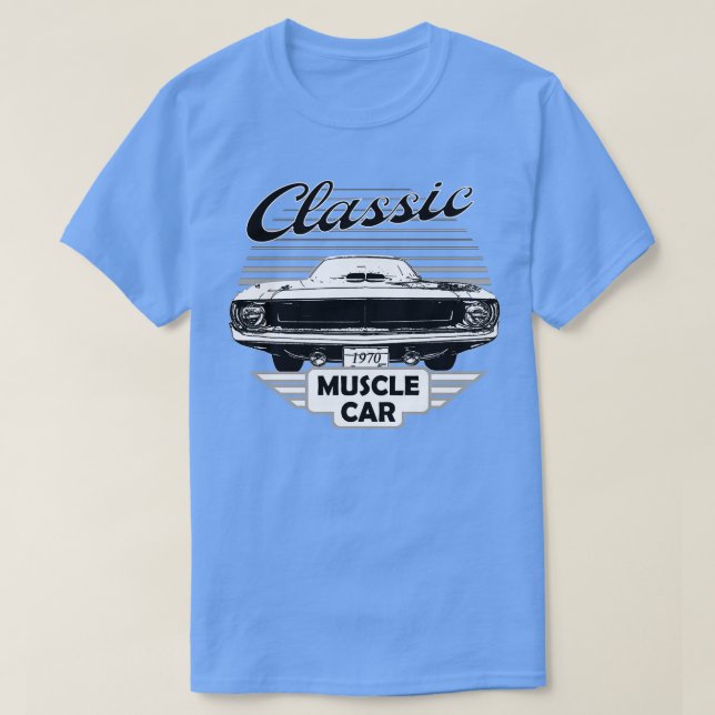 Camiseta Plymouth Barracuda Classic American Muscle 70 (Diseño del anverso)