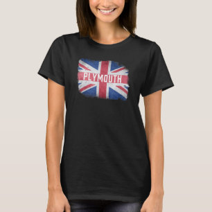 Camiseta Plymouth Reino Unido Bandera Británica Vintage Uk 