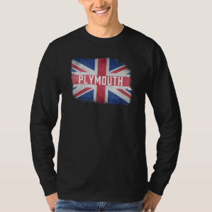 Camiseta Plymouth Reino Unido Bandera Británica Vintage Uk 