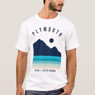 Camiseta Plymouth Reino Unido Retro Playa Vintage