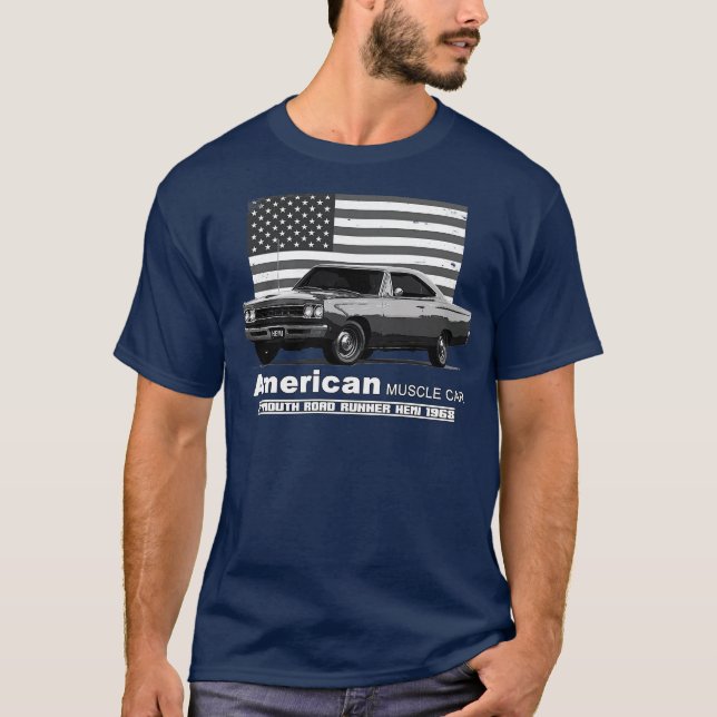Camiseta Plymouth Road Runner American Muscle 60s 70s Old i (Anverso)