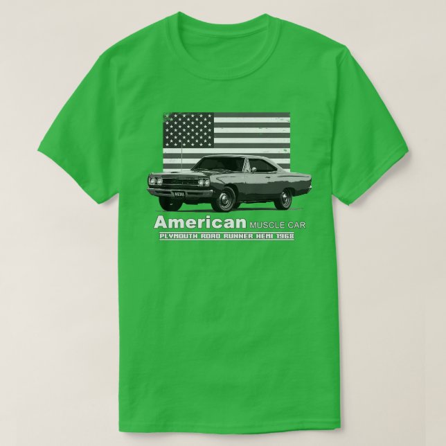 Camiseta Plymouth Road Runner Muscle americano de los años  (Diseño del anverso)