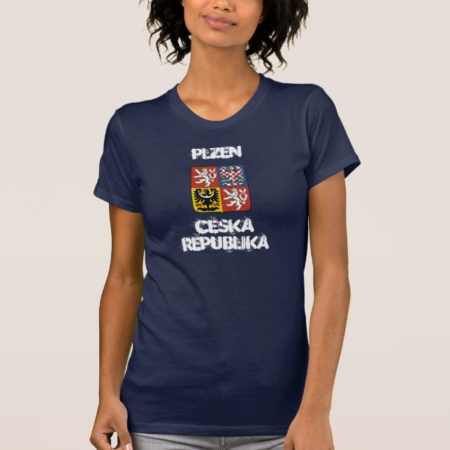 Camiseta Plzen, República Ceska con escudo de armas (Anverso)
