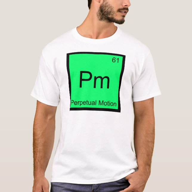Camiseta Pm - Símbolo del Elemento Químico de Movimiento Pe (Anverso)