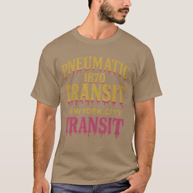 Camiseta Pneumatic Transit 1870 – New York City (Anverso)